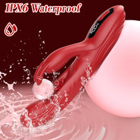 Triple Stimulation LED Screen Display 9 Vibrations & 9 Tapping Rabbit Vibrator