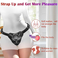 Adjustable Leather Strap On Harness for Couples