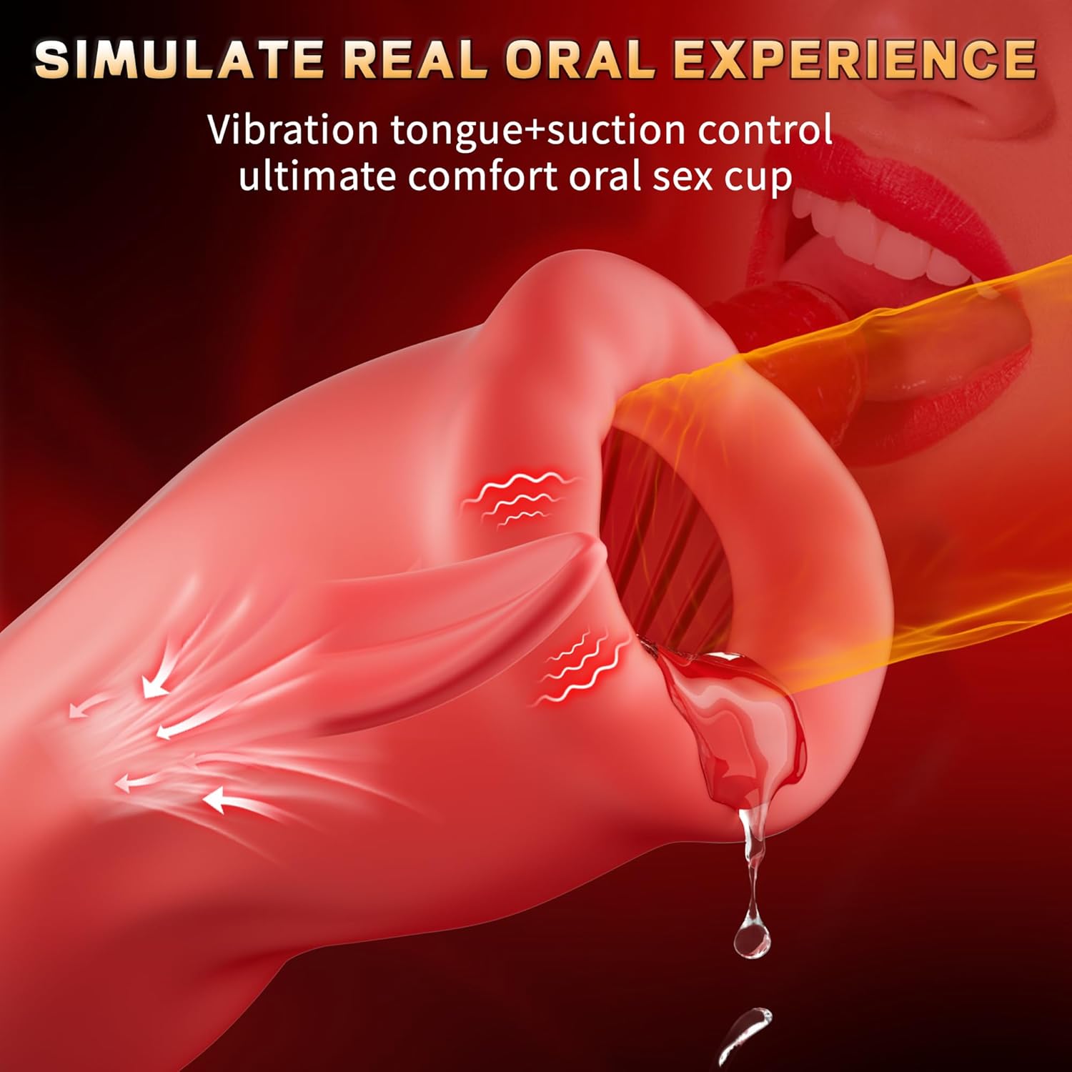 Sucking & Licking Male Masturbator – 9 Vibration & 3 Suction Modes, APP Controlled, Portable & Waterproof