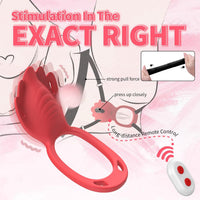 Rechargeable Remote-Control Pleasure Panty Vibrator with Harness