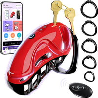 Vibrating Chastity Cage - Male Chastity Devices Cock Cage with 10 Vibrations, App & Remote Control