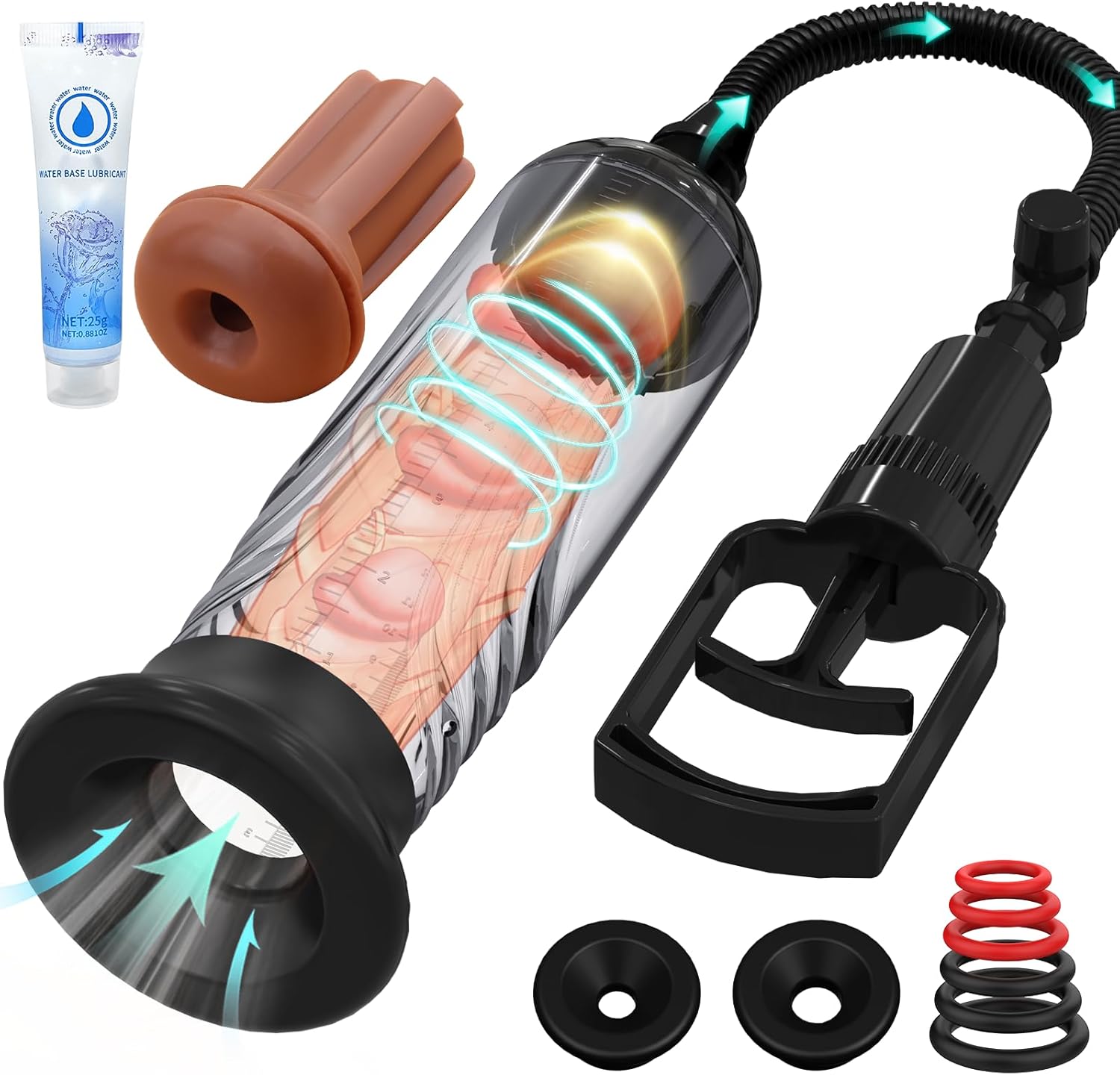 Penis Vacuum Starter Pump, Manual BASICS Trigger 8 Inch #Big Than You Thought
