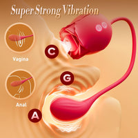 Mermaid Rose Sucking Vibrator with Love Egg Vibe