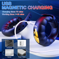 Adjustable O-Shape Vibrating Cock Ring with 10 Modes & App Control