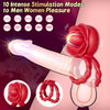 Penis Ring Tongue Vibrator with 10 Licking & 10 Vibrating Modes
