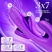 Flutter Bunny Rechargeable Silicone Flickering Rabbit Vibrator #Clit Rubbing #Fingering #Cunnilingus