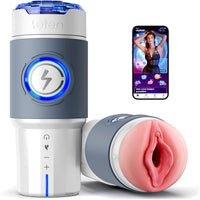 Pulsating Cumshots Thrusting Male Stroker with Heating Realistic Warmth Masturbation, 5-Speed Smooth Motion Blowjob