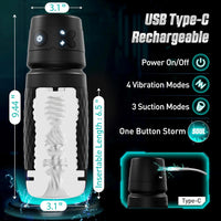 Cloud Nine - One Click "Soul" Ergonomic Shell Male Stroker with Suction 3D Sleeve