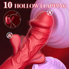 Newly Upgraded 4-in-1 G Spot Dildo Vibrator with 10 Flapping & Vibrating & Licking Biting Modes
