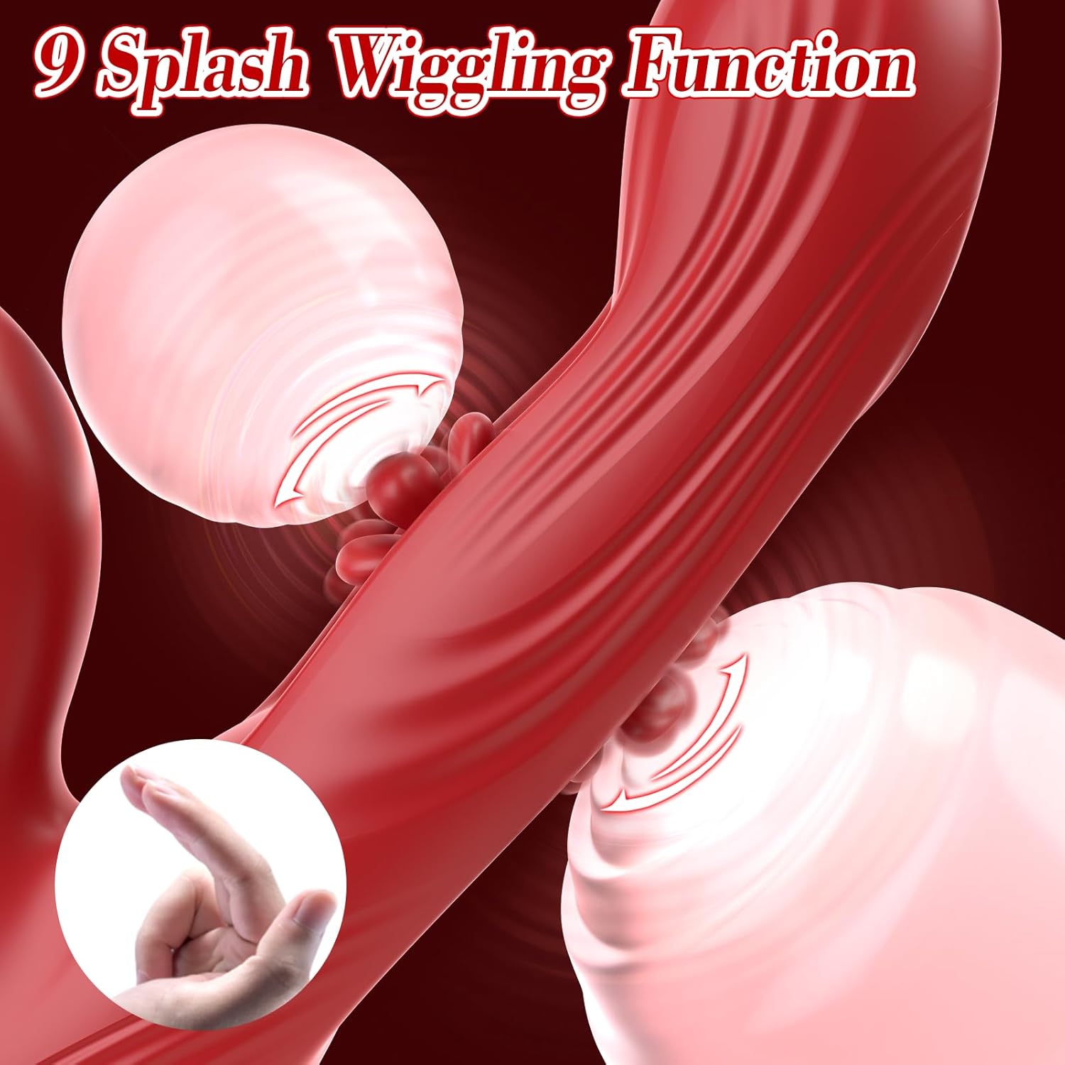 Triple Stimulation LED Screen Display 9 Vibrations & 9 Tapping Rabbit Vibrator