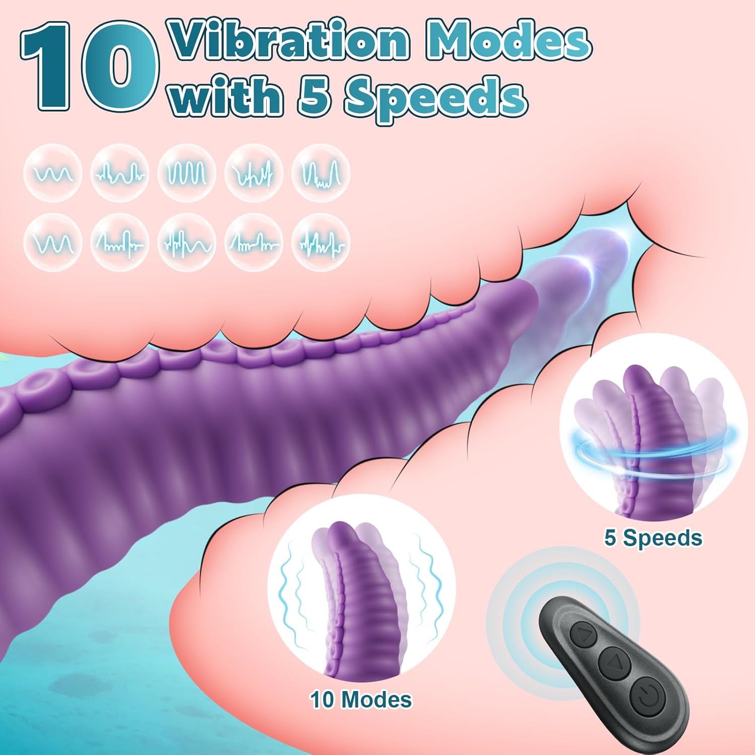 Ika® Fantasy Dragon Vibrating Suction Cup Dildo Silicone Tentacle Sucker