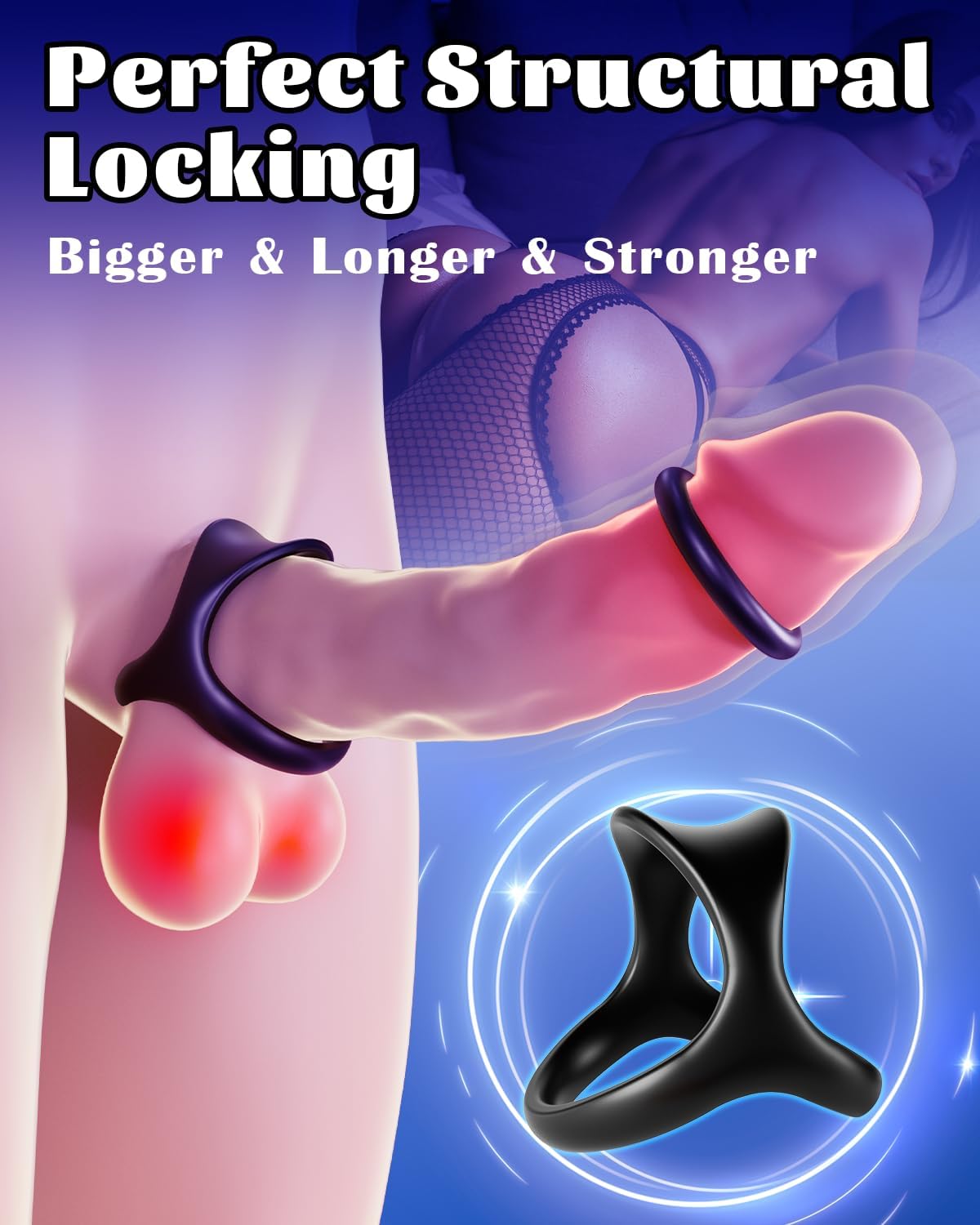 Get Hard Extra Thick Silicone Cock Ring Set (8 Count)