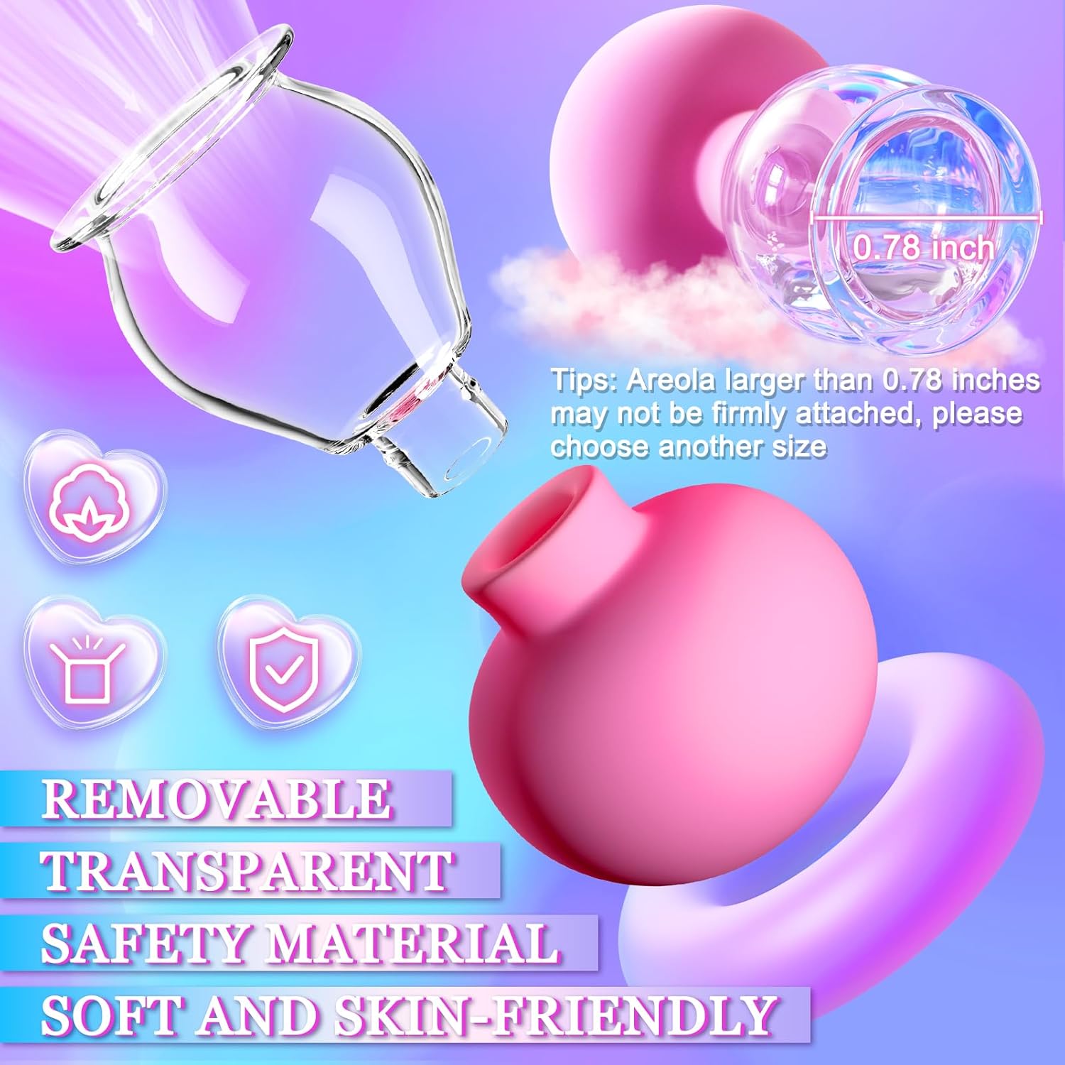 Nipple Suction Cups for Women – Hands-Free Silicone Stimulators for Sensual