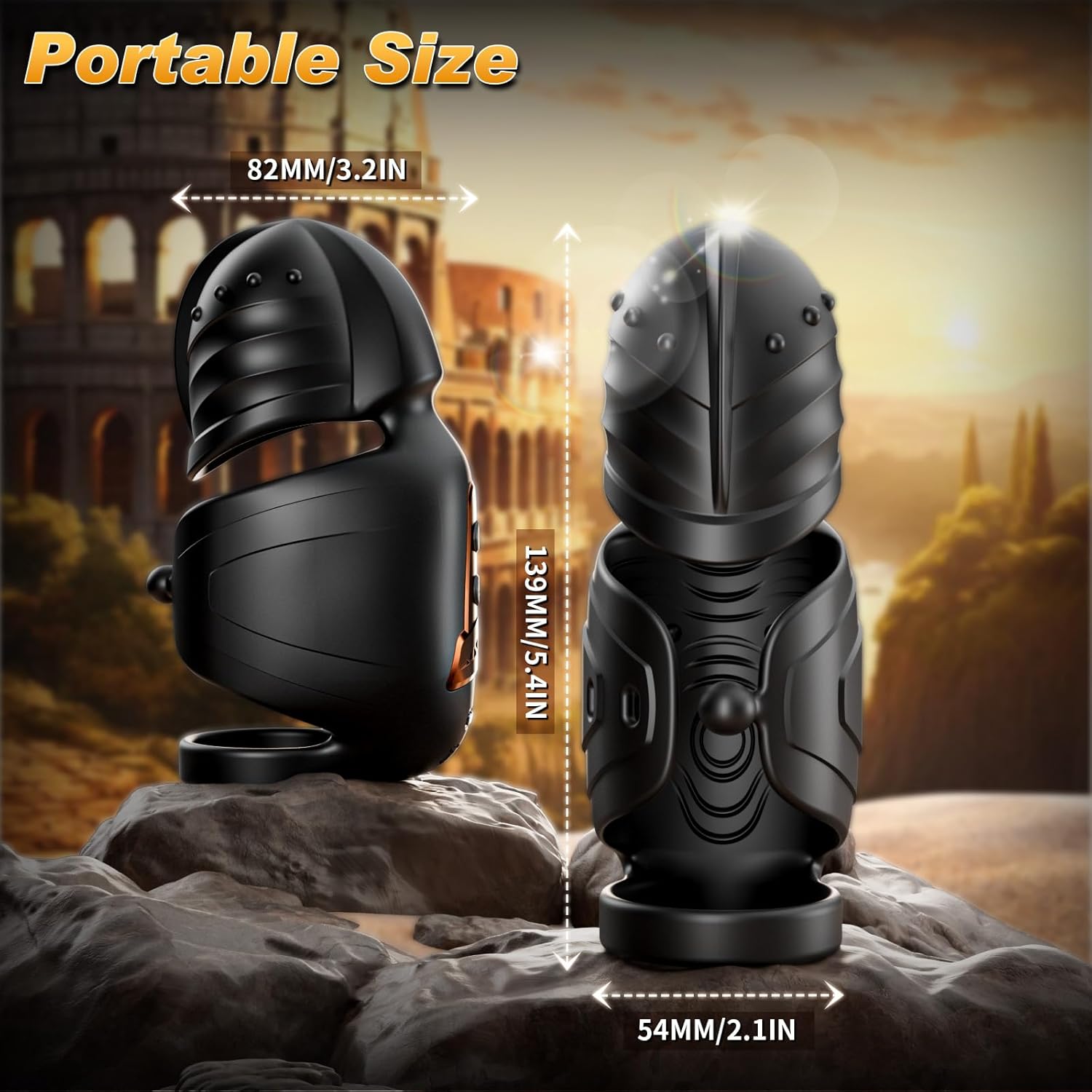 Sub/Dom Play Edge - Hands Free Dual Stimulation Penis Head Shaft Training Vibrator Adjustable Buckle Cock Ring