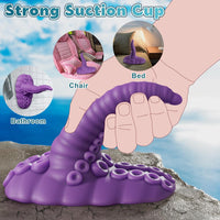 4.7" Insertable Tentacle Monster Dildo Vibrating Sex Saddle with Stable Structure (≤40 dB)