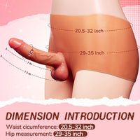 Strap On Harness High Elastic Silicone Wearable Dildos Panties with 7.3'' Solid Penis