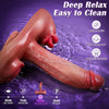 6 in 1 Thrusting & Vibrating & Heating Thick Riding & Sitting Realistic Dildo Strap On