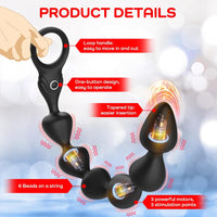 14.4 Inch Ultra-Soft Liquid Silicone Rechargeable Flexible Vibrating Anal Beads