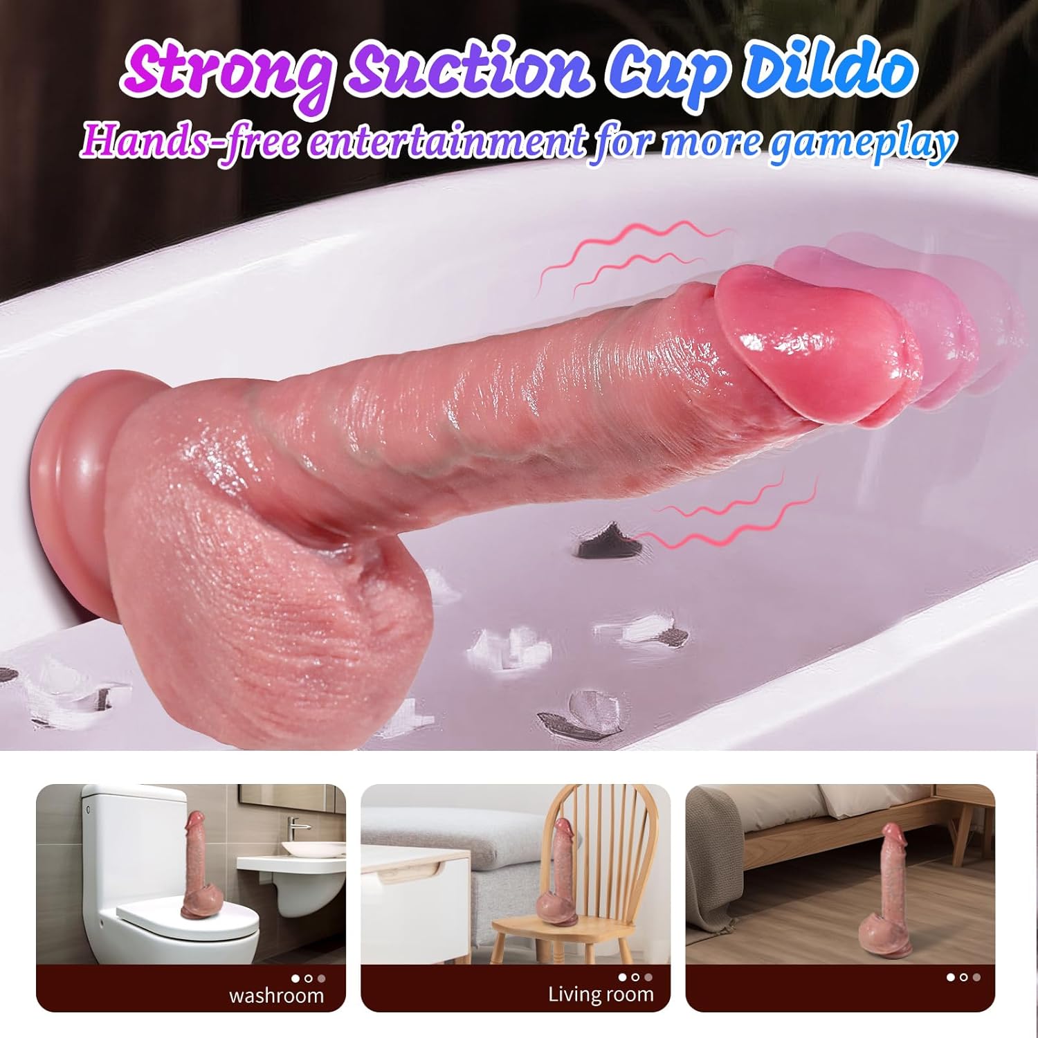 Power Pounder 8.7" Realistic Thrusting G Spot Vibrator – Heating, Multiple Modes & Suction Base (<50 dB)