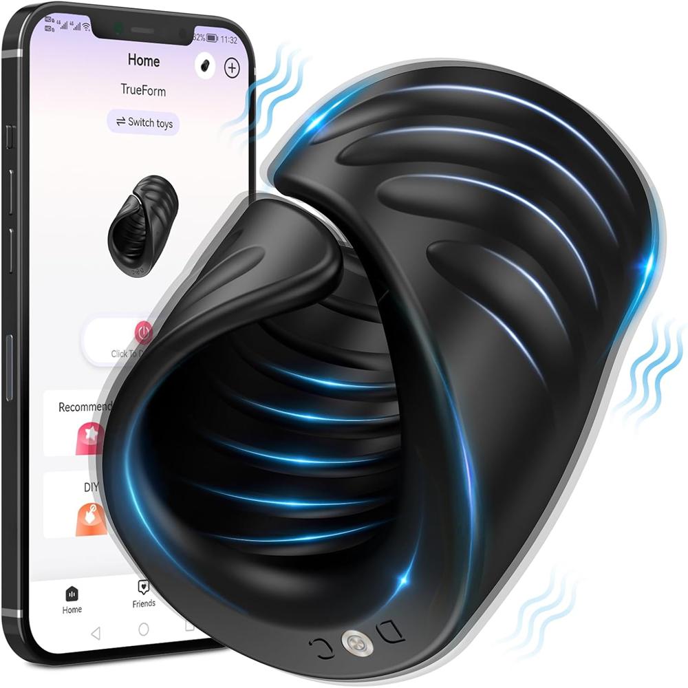 Smart APP-Controlled Male Masturbator with Adjustable Grip
