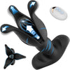 Deep Penetration Anal Extender Upgraded Penis Trainer with Tension Shock Flapping Thrusting Vibrating 6 Inch (<45 dB) + Enema Bulb Ball