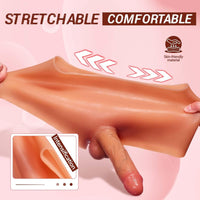 Strap On Harness High Elastic Silicone Wearable Dildos Panties with 7.3'' Solid Penis