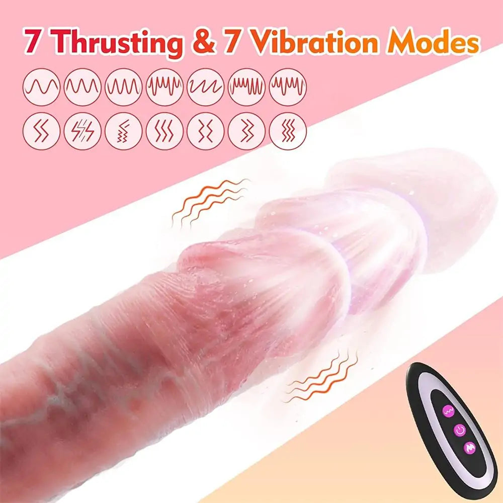 8.7 Inch Thrusting Realistic Dildos G Spot Vibrator (4)