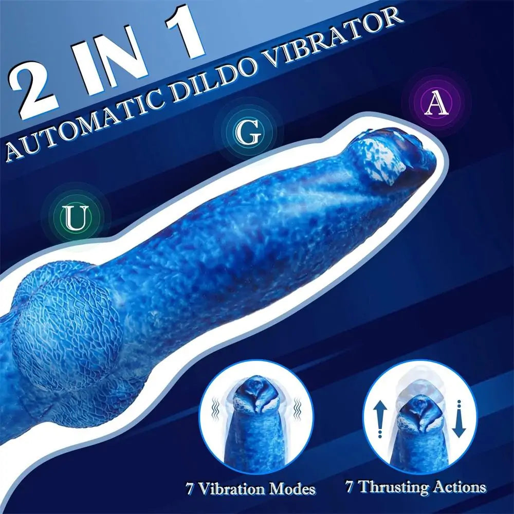 8.8 Inch Thrusting Vibrating Fantasy Knot Dildo