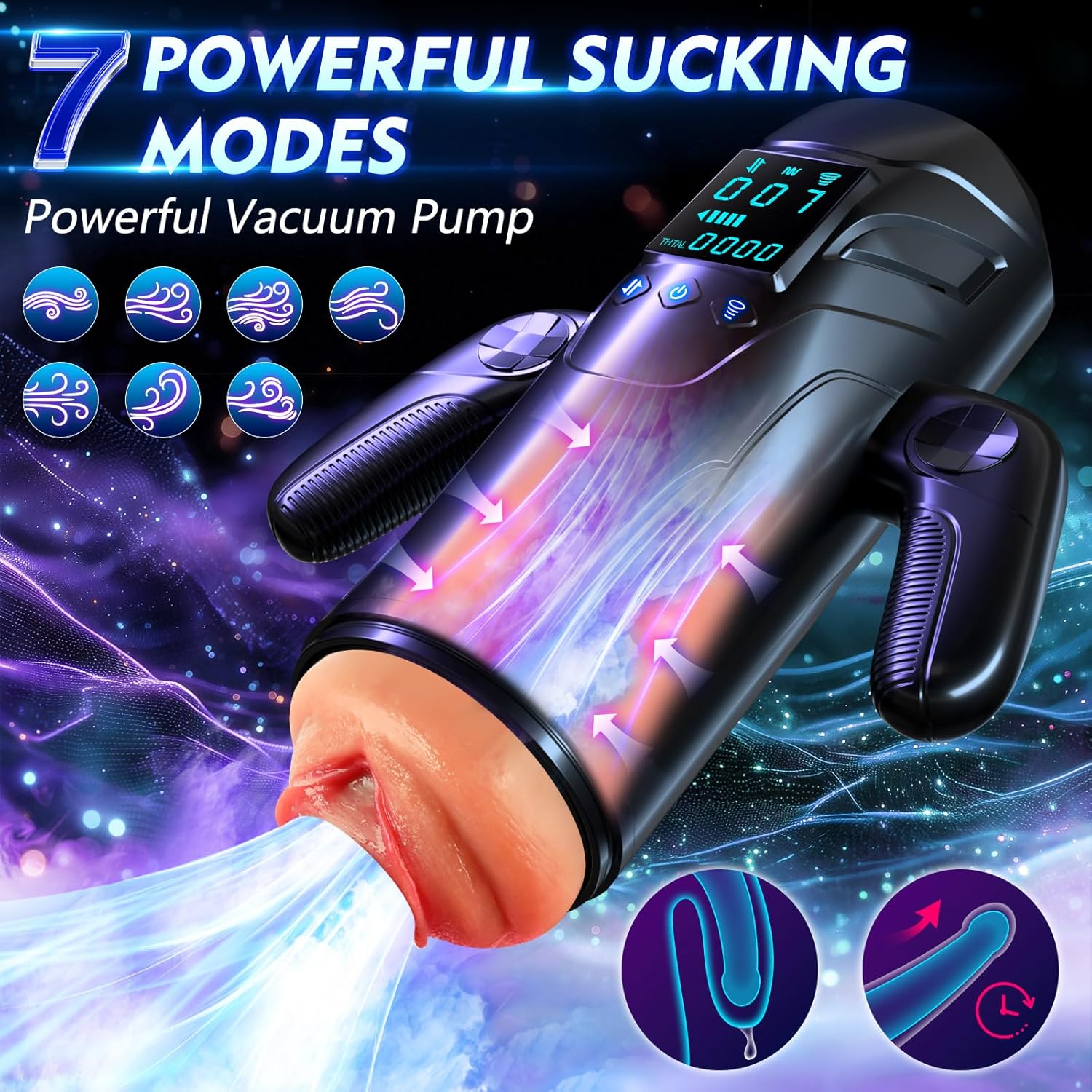 9 in 1 Gamepad Male Masturbator Powerful Vacuum Pump with Mobile Phone Holder