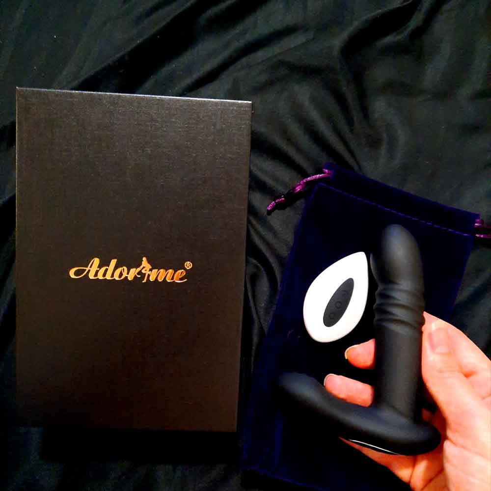 Remote Controlled Silicone Vibrating & Thrusting Butt Plug 5.31 Inches Long