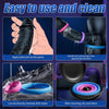 3 Pcs Different Sizes Multi-Coloured Silicone Penis Ring with Storage Box