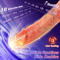 2025 Upgraded 6 in 1 Automatic Thrusting Sex Machine Fast Heating Dildo Vibrator