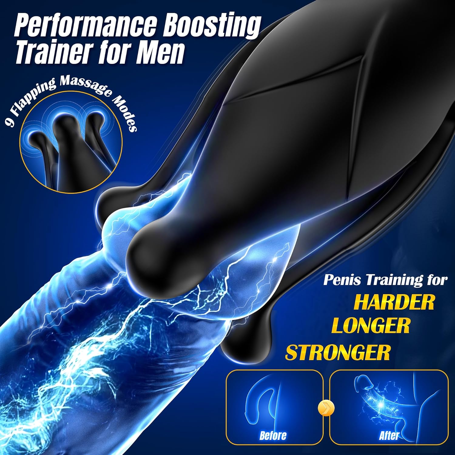 Anal Extender Trainer Upgraded Penis Trainer with Flapping Thrusting Vibrating