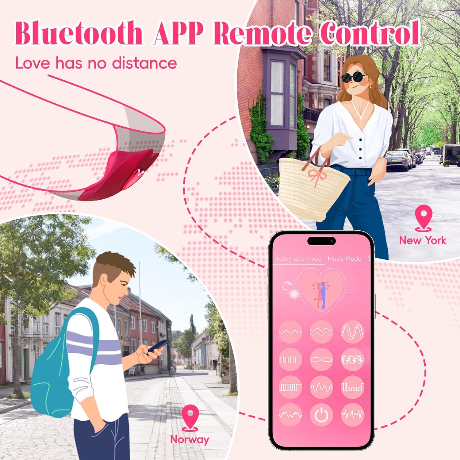 Wearable Couple Vibrator Remote Vibrating Panties with 10 Vibration Settings