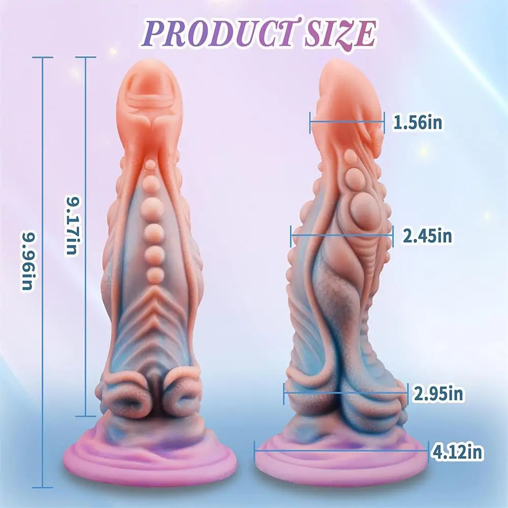 9.96" Monster Dildo Silicone Fantasy Dildo with Raised Ball Stimulating