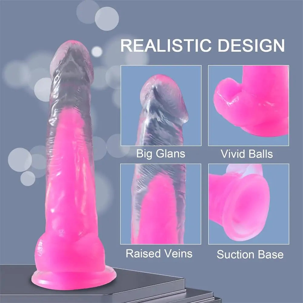 9 Inch Glow in The Dark Thick Strong Suction Cup Dildo