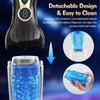 9 Rotating Thrusting Transparent Sleeve LED Display Automatic Male Stroker