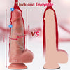 King Cock 8 Inch Realistic Silicone Thick Dildo with Strong Suction Cup