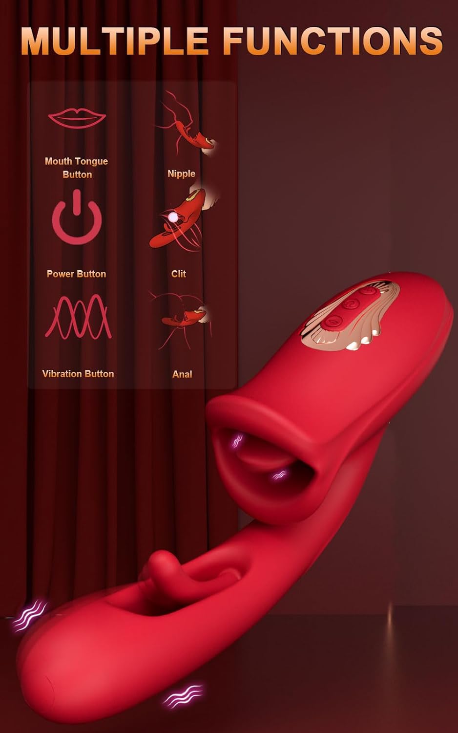 Amara - G Spot Flapping Vibrator with Kissing Function & Vibrating Tongue #Cunnilingus #Girls Playing #Lesbian