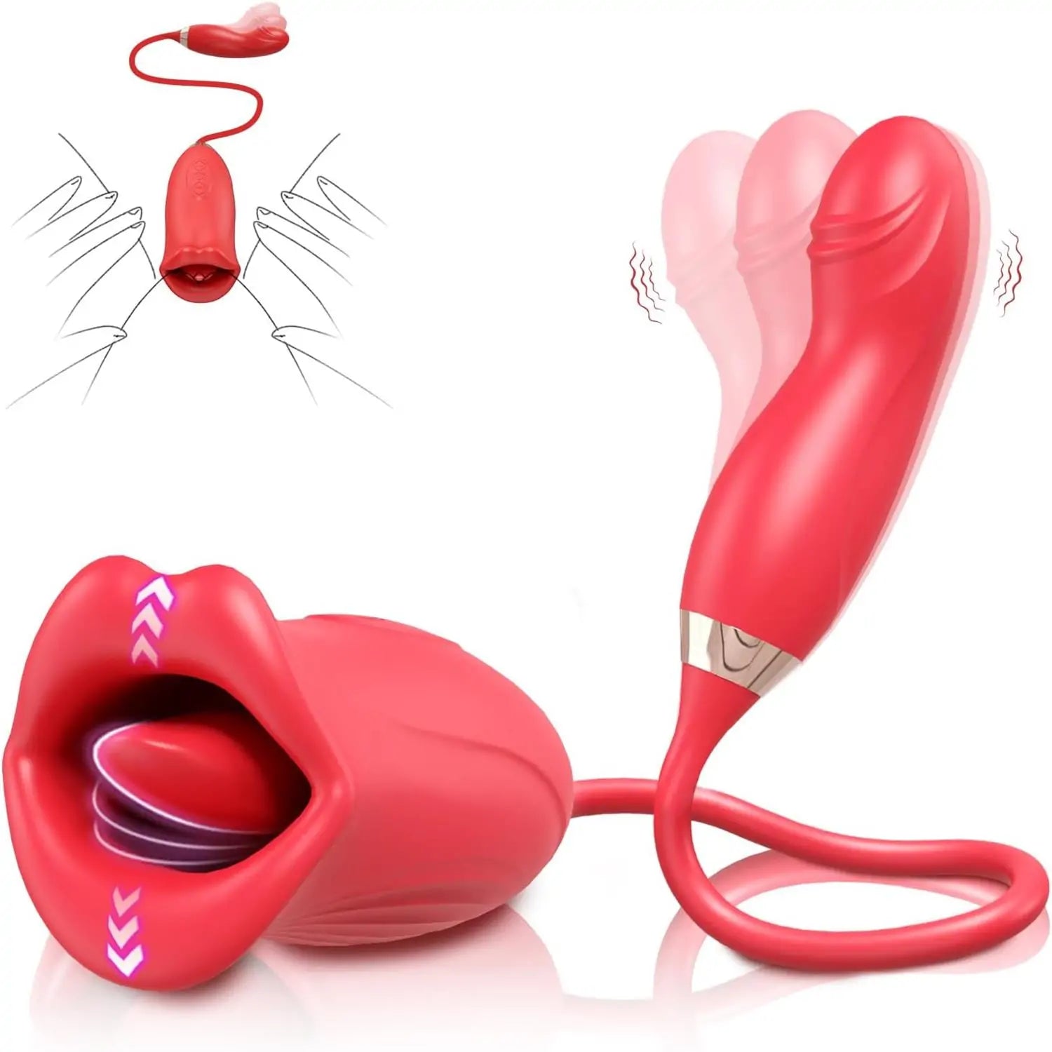 Amara Pro - Clitoral Kissing Function Stimulator with Finger Snapping Egg Vibrator #Fingering #Pussy Licking