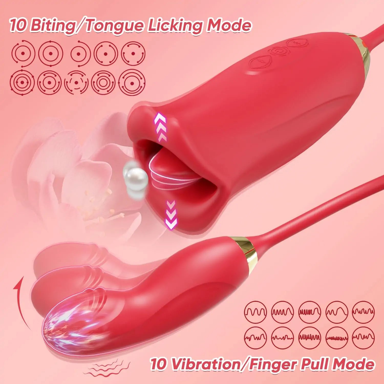 Amara Pro - Clitoral Kissing Function Stimulator with Finger Snapping Egg Vibrator #Fingering #Pussy Licking
