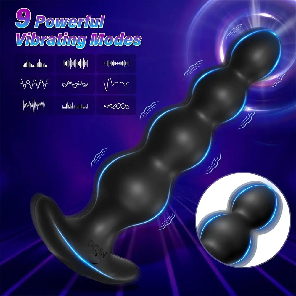 Evolved Anal Rammer Anal Beads Vibrators with App Control 9 Vibration Modes 5.5 Inch