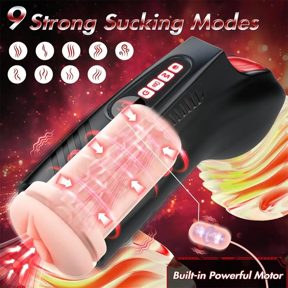Automatic Sucking Vibrating Male Masturbator with Novelty Design
