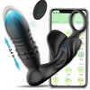 Wearable 9 Thrusting Modes Remote Control Anal Vibrator With Cock Ring