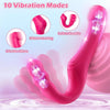 Double Ended Strapless Dildo for Women Naughty Sex with 10 Intense Vibrating Modes