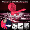 Dual Romance Double Penis Rings Combined with Rose Clitoral Stimulator