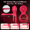 Dual Romance Double Penis Rings Combined with Rose Clitoral Stimulator