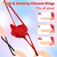 Dual Loop Rose Cock Ring Couples Vibrator with 10 Vibrations #Real Couples #Doggystyle #Erection