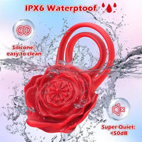 Dual Loop Rose Cock Ring Couples Vibrator with 10 Vibrations #Real Couples #Doggystyle #Erection
