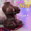 Ebony-Skin 5.9LB Sex Doll Male Masturbator with Perky Boobs Vagina and Tight Anal
